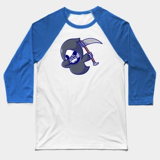 Cute Grim Reaper Dabbing Cartoon Baseball T-Shirt